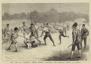 The Game of Lacrosse, nærkamp mellom kanadiere og Iroquois-indianere i Belfast